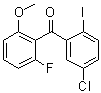 结构式 CAS# 1233025-91-6, (5-氯-2-碘苯基)(2-氟-6-甲氧基苯基)甲酮