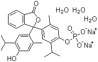 结构式 CAS# 123359-43-3, 百里酚酞单磷酸二钠盐三水合物