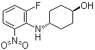 结构式 CAS# 1233958-43-4, 反式-4-[(2-氟-6-硝基苯基)氨基]环己醇