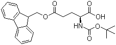 structure of CAS# 123417-18-5, Boc-L-Glutamic acid 5-fluorenylmethyl ester