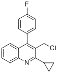 结构式 CAS# 1234331-56-6, 3-(氯甲基)-2-环丙基-4-(4-氟苯基)喹啉