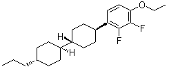 structure of CAS# 123560-48-5, 1-Ethoxy-2,3-difluoro-4-[(trans,trans)-4'-propyl[1,1'-bicyclohexyl]-4-yl]benzene;3-HHB(2F,3F)-O2; CCP 302FF