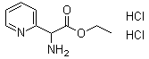 structure of CAS# 1236254-79-7, alpha-Amino-2-pyridineacetic acid ethyl ester hydrochloride (1:2)