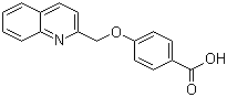 structure of CAS# 123724-16-3, 4-(2-Quinolinylmethoxy)benzoic acid;p-(2-Quinolinylmethoxy)benzoic acid