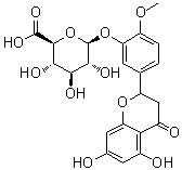 structure of CAS# 1237479-05-8, 5-(3,4-Dihydro-5,7-dihydroxy-4-oxo-2H-1-benzopyran-2-yl)-2-methoxyphenyl beta-D-glucopyranosiduronic acid