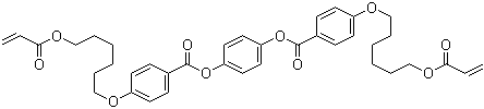 结构式 CAS# 123864-17-5, 对苯双[4-[6-(丙烯酰氧基)己氧基]苯甲酸]酯