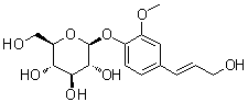 structure of CAS# 124151-33-3, (E)-Coniferin;Coniferyl alcohol 4-O-glucoside; trans-Coniferin