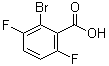 structure of CAS# 124244-65-1, 2-Bromo-3,6-difluorobenzoic acid