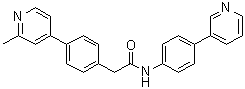 结构式 CAS# 1243243-89-1, 4-(2-甲基-4-吡啶基)-N-[4-(3-吡啶基)苯基]苯乙酰胺