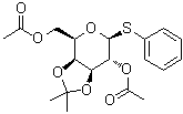 Phenyl 3,4-O-(1-methylethylidene)-1-thio-beta-D-galactopyranoside diacetate molecular structure (CAS 124476-99-9)
