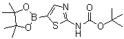 structure of CAS# 1245252-99-6, 2-(TertButoxycarbonylamino)thiazole-5-boronic acid pinacol ester