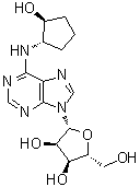 structure of CAS# 124555-18-6, N-[(1S,2S)-2-Hydroxycyclopentyl]adenosine;GR 79236; GR 79236X; (1S-trans)-N-(2-Hydroxycyclopentyl)adenosine