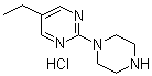 结构式 CAS# 1245645-32-2, 5-乙基-2-(哌嗪-1-基)嘧啶盐酸盐