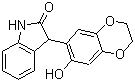structure of CAS# 1245647-80-6, 3-(2,3-Dihydro-7-hydroxy-1,4-benzodioxin-6-yl)-1,3-dihydro-2H-indol-2-one