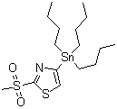 structure of CAS# 1245816-14-1, 2-(Methylsulfonyl)-4-(tributylstannyl)thiazole