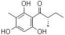 (S)-2-Methyl-1-(2,4,6-trihydroxy-3-methylphenyl)-1-butanone molecular structure (CAS 124598-11-4)