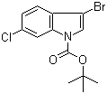 结构式 CAS# 1246471-36-2, 3-溴-6-氯-1H-吲哚-1-甲酸叔丁酯