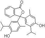 structure of CAS# 125-20-2, Thymolphthalein;3,3-Bis(4-hydroxy-5-isopropyl-o-tolyl)phthalide