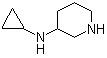 structure of CAS# 1251083-96-1, N-Cyclopropyl-3-piperidinamine