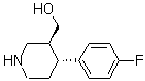 structure of CAS# 125224-43-3, (3S,4R)-4-(4-Fluorophenyl)piperidine-3-methanol;(3S,4R)-(-)-4-(4-Fluorophenyl)-3-piperidinemethanol