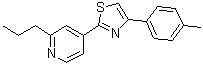 structure of CAS# 125256-00-0, 4-[4-(4-Methylphenyl)-2-thiazolyl]-2-propylpyridine;Fatostatin A; 125B11; 2-Propyl-4-(4-(p-tolyl)thiazol-2-yl)pyridine
