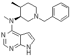 结构式 CAS# 1252883-90-1, N-甲基-N-[(3S,4S)-4-甲基-1-苄基-3-哌啶基]-7H-吡咯并[2,3-d]嘧啶-4-胺