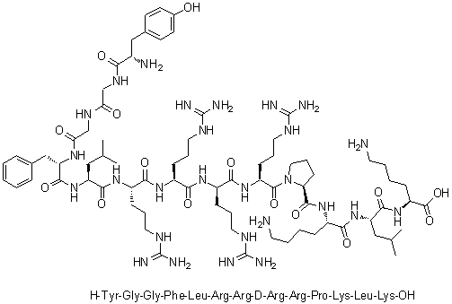 8-D-Arginine-1-13-dynorphin A (swine) molecular structure (CAS 125357-12-2)