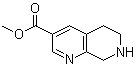 structure of CAS# 1253888-80-0, 5,6,7,8-Tetrahydro-1,7-naphthyridine-3-carboxylic acid methyl ester