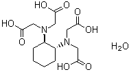 trans-1,2-Cyclohexanediamine-N,N,N',N'-tetraacetic acid monohydrate molecular structure (CAS 125572-95-4)