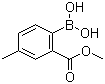 结构式 CAS# 1256355-43-7, 2-甲氧羰基-4-甲基苯硼酸