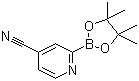 结构式 CAS# 1256359-18-8, 4-氰基吡啶-2-硼酸频哪醇酯