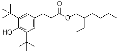 structure of CAS# 125643-61-0, Octyl-3,5-di-tert-butyl-4-hydroxy-hydrocinnamate;3,5-Bis(1,1-dimethylethyl)-4-hydroxybenzenepropanoic acid C7-9-branched alkyl esters; Antioxidant 1135; Evernox 1135