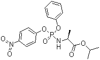 结构式 CAS# 1256490-31-9, N-[(S)-(4-硝基苯氧基)苯氧基磷酰基]-L-丙氨酸异丙酯