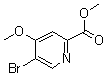 结构式 CAS# 1256789-95-3, 5-溴-4-甲氧基-2-吡啶羧酸甲酯