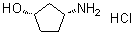 结构式 CAS# 1259436-59-3, (1S,3R)-3-氨基环戊醇盐酸盐