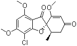 structure of CAS# 126-07-8, (+)-Griseofulvin;(2S)-trans-7-Chloro-2',4,6-trimethoxy-6'-methylspiro(benzofuran-2[3H],1'-[2]cyclohexene)-3,4'-dione
