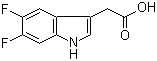 结构式 CAS# 126030-73-7, 5,6-二氟-1H-吲哚-3-乙酸