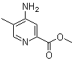 structure of CAS# 1260665-41-5, 4-Amino-5-methyl-2-pyridinecarboxylic acid methyl ester