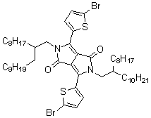 结构式 CAS# 1260685-63-9, 3,6-双(5-溴噻吩-2-基)-2,5-双(2-辛基十二烷基)吡咯并[3,4-c]吡咯-1,4(2H,5H)二酮