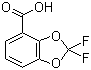 结构式 CAS# 126120-85-2, 2,2-二氟-1,3-苯并二恶茂-4-羧酸; 2,2-二氟-1,3-苯并二噁茂-4-羧酸