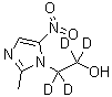 结构式 CAS# 1261392-47-5, 甲硝唑-d<sub>4</sub>