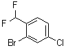 structure of CAS# 1261476-50-9, 2-Bromo-4-chloro-1-(difluoromethyl)benzene