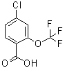 structure of CAS# 1261605-70-2, 4-Chloro-2-(trifluoromethoxy)benzoic acid