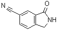structure of CAS# 1261726-80-0, 2,3-Dihydro-3-oxo-1H-isoindole-5-carbonitrile