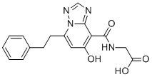 structure of CAS# 1262132-81-9, N-[[7-Hydroxy-5-(2-phenylethyl)[1,2,4]triazolo[1,5-a]pyridin-8-yl]carbonyl]glycine;Enarodustat
