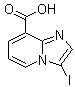 structure of CAS# 1262409-63-1, 3-Iodoimidazo[1,2-a]pyridine-8-carboxylic acid ethyl ester