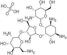 结构式 CAS# 1263-89-4, 硫酸巴龙霉素; 巴龙霉素硫酸盐