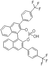 结构式 CAS# 1264573-23-0, (11bS)-4-羟基-2,6-二[4-(三氟甲基)苯基]-二萘并[2,1-d:1',2'-f][1,3,2]二氧杂磷杂卓 4-氧化物