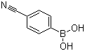 结构式 CAS# 126747-14-6, 4-氰基苯硼酸; 对氰基苯硼酸