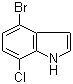 结构式 CAS# 126811-30-1, 7-氯-4-溴吲哚